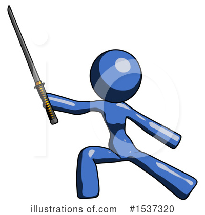 Royalty-Free (RF) Blue Design Mascot Clipart Illustration by Leo Blanchette - Stock Sample #1537320