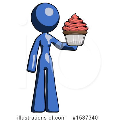 Royalty-Free (RF) Blue Design Mascot Clipart Illustration by Leo Blanchette - Stock Sample #1537340