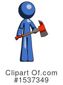 Blue Design Mascot Clipart #1537349 by Leo Blanchette