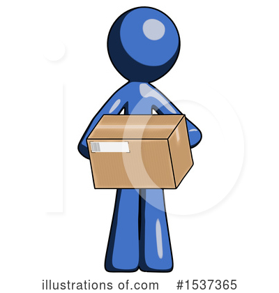 Royalty-Free (RF) Blue Design Mascot Clipart Illustration by Leo Blanchette - Stock Sample #1537365