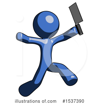 Royalty-Free (RF) Blue Design Mascot Clipart Illustration by Leo Blanchette - Stock Sample #1537390