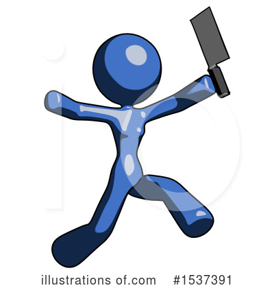 Royalty-Free (RF) Blue Design Mascot Clipart Illustration by Leo Blanchette - Stock Sample #1537391