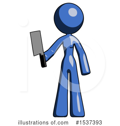 Royalty-Free (RF) Blue Design Mascot Clipart Illustration by Leo Blanchette - Stock Sample #1537393