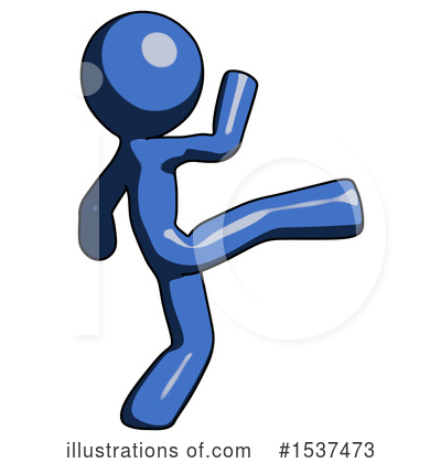 Royalty-Free (RF) Blue Design Mascot Clipart Illustration by Leo Blanchette - Stock Sample #1537473