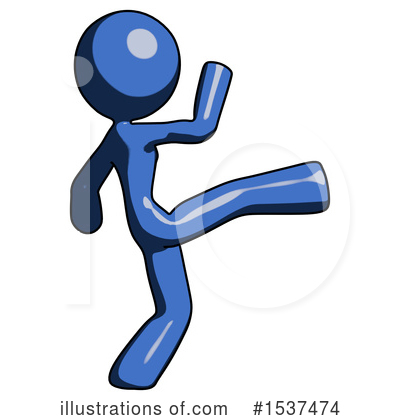 Royalty-Free (RF) Blue Design Mascot Clipart Illustration by Leo Blanchette - Stock Sample #1537474