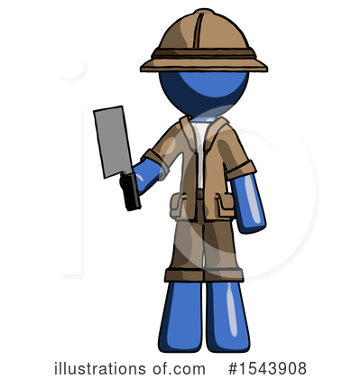 Royalty-Free (RF) Blue Design Mascot Clipart Illustration by Leo Blanchette - Stock Sample #1543908