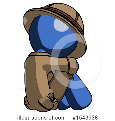 Royalty-Free (RF) Blue Design Mascot Clipart Illustration by Leo Blanchette - Stock Sample #1543936