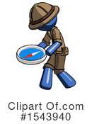 Blue Design Mascot Clipart #1543940 by Leo Blanchette