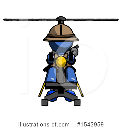 Royalty-Free (RF) Blue Design Mascot Clipart Illustration by Leo Blanchette - Stock Sample #1543959