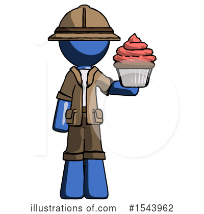 Royalty-Free (RF) Blue Design Mascot Clipart Illustration by Leo Blanchette - Stock Sample #1543962