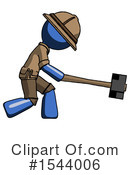 Blue Design Mascot Clipart #1544006 by Leo Blanchette