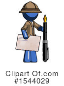 Blue Design Mascot Clipart #1544029 by Leo Blanchette