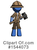 Blue Design Mascot Clipart #1544073 by Leo Blanchette
