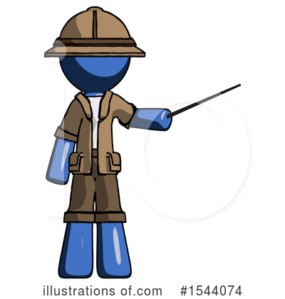 Royalty-Free (RF) Blue Design Mascot Clipart Illustration by Leo Blanchette - Stock Sample #1544074