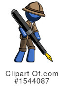 Blue Design Mascot Clipart #1544087 by Leo Blanchette