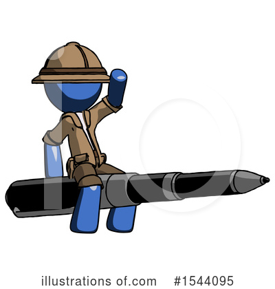 Royalty-Free (RF) Blue Design Mascot Clipart Illustration by Leo Blanchette - Stock Sample #1544095
