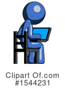 Blue Design Mascot Clipart #1544231 by Leo Blanchette