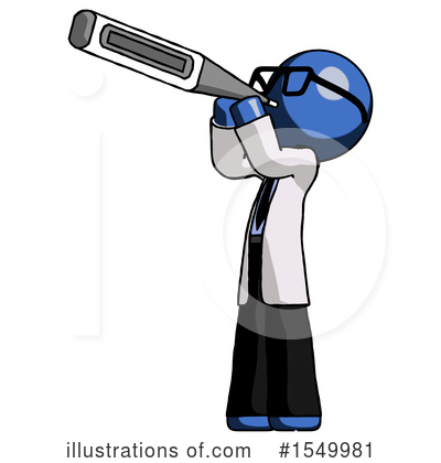 Royalty-Free (RF) Blue Design Mascot Clipart Illustration by Leo Blanchette - Stock Sample #1549981