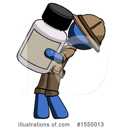 Royalty-Free (RF) Blue Design Mascot Clipart Illustration by Leo Blanchette - Stock Sample #1550013