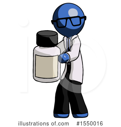 Royalty-Free (RF) Blue Design Mascot Clipart Illustration by Leo Blanchette - Stock Sample #1550016