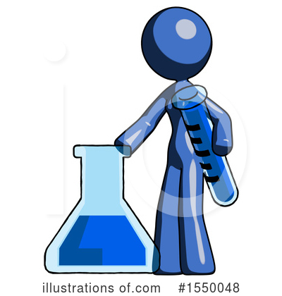 Royalty-Free (RF) Blue Design Mascot Clipart Illustration by Leo Blanchette - Stock Sample #1550048