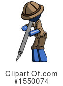 Blue Design Mascot Clipart #1550074 by Leo Blanchette