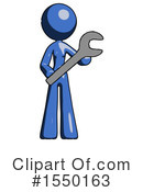Blue Design Mascot Clipart #1550163 by Leo Blanchette