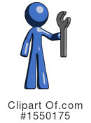 Blue Design Mascot Clipart #1550175 by Leo Blanchette
