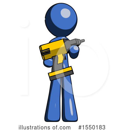 Royalty-Free (RF) Blue Design Mascot Clipart Illustration by Leo Blanchette - Stock Sample #1550183