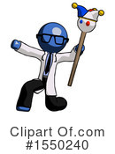 Blue Design Mascot Clipart #1550240 by Leo Blanchette
