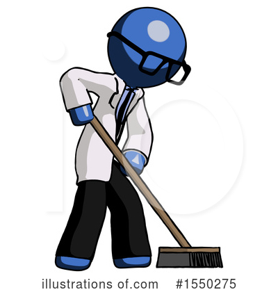 Royalty-Free (RF) Blue Design Mascot Clipart Illustration by Leo Blanchette - Stock Sample #1550275