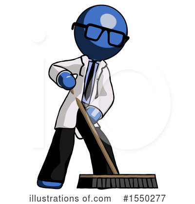 Royalty-Free (RF) Blue Design Mascot Clipart Illustration by Leo Blanchette - Stock Sample #1550277