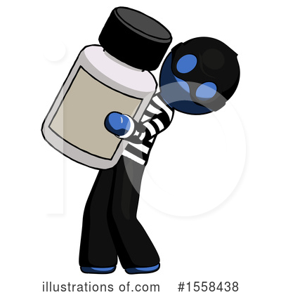 Royalty-Free (RF) Blue Design Mascot Clipart Illustration by Leo Blanchette - Stock Sample #1558438