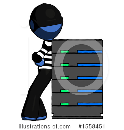 Royalty-Free (RF) Blue Design Mascot Clipart Illustration by Leo Blanchette - Stock Sample #1558451