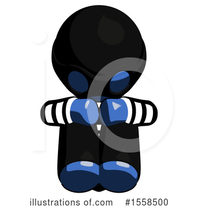 Royalty-Free (RF) Blue Design Mascot Clipart Illustration by Leo Blanchette - Stock Sample #1558500