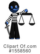 Blue Design Mascot Clipart #1558560 by Leo Blanchette
