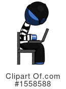 Blue Design Mascot Clipart #1558588 by Leo Blanchette