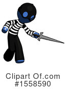 Blue Design Mascot Clipart #1558590 by Leo Blanchette