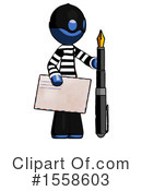 Blue Design Mascot Clipart #1558603 by Leo Blanchette