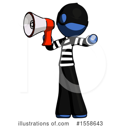 Royalty-Free (RF) Blue Design Mascot Clipart Illustration by Leo Blanchette - Stock Sample #1558643