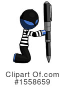 Blue Design Mascot Clipart #1558659 by Leo Blanchette