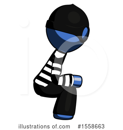 Royalty-Free (RF) Blue Design Mascot Clipart Illustration by Leo Blanchette - Stock Sample #1558663