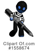 Blue Design Mascot Clipart #1558674 by Leo Blanchette