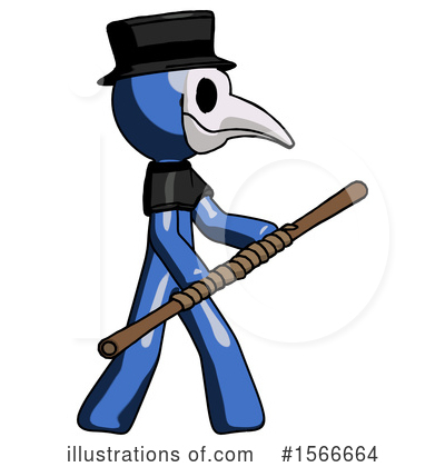 Royalty-Free (RF) Blue Design Mascot Clipart Illustration by Leo Blanchette - Stock Sample #1566664
