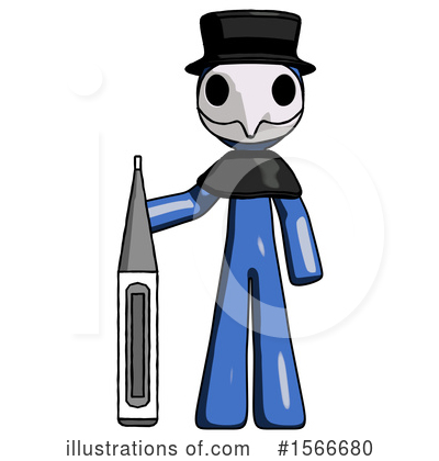 Royalty-Free (RF) Blue Design Mascot Clipart Illustration by Leo Blanchette - Stock Sample #1566680