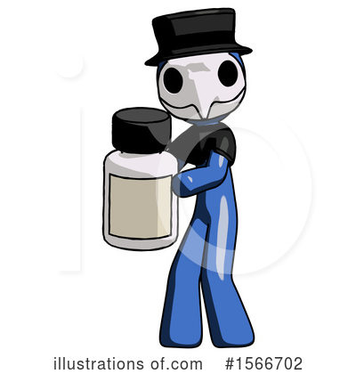 Royalty-Free (RF) Blue Design Mascot Clipart Illustration by Leo Blanchette - Stock Sample #1566702
