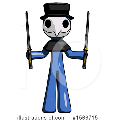Royalty-Free (RF) Blue Design Mascot Clipart Illustration by Leo Blanchette - Stock Sample #1566715