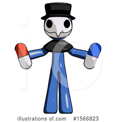 Royalty-Free (RF) Blue Design Mascot Clipart Illustration by Leo Blanchette - Stock Sample #1566823