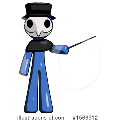 Royalty-Free (RF) Blue Design Mascot Clipart Illustration by Leo Blanchette - Stock Sample #1566912