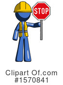 Blue Design Mascot Clipart #1570841 by Leo Blanchette